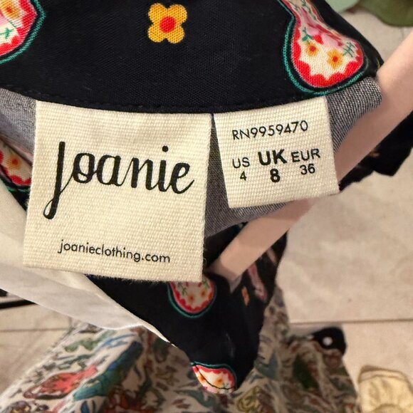 Black and pink Joanie clothing size uk8 us4 collar 60s - Picture 2 of 4